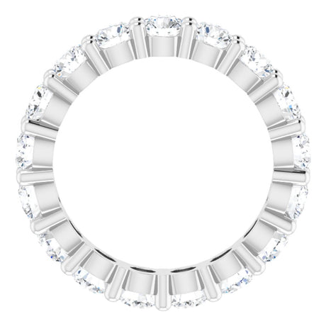 10K White Gold 2 1/2 CTW Natural Diamond Eternity Band Size 5.25