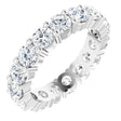 10K White Gold 2 1/2 CTW Natural Diamond Eternity Band Size 5.25