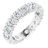 10K White Gold 2 1/2 CTW Natural Diamond Eternity Band Size 5.25