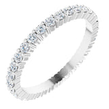 14K White Gold 5/8 CTW Natural Diamond Eternity Band Size 6