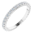 14K White 5/8 CTW Diamond Eternity Band Size 6