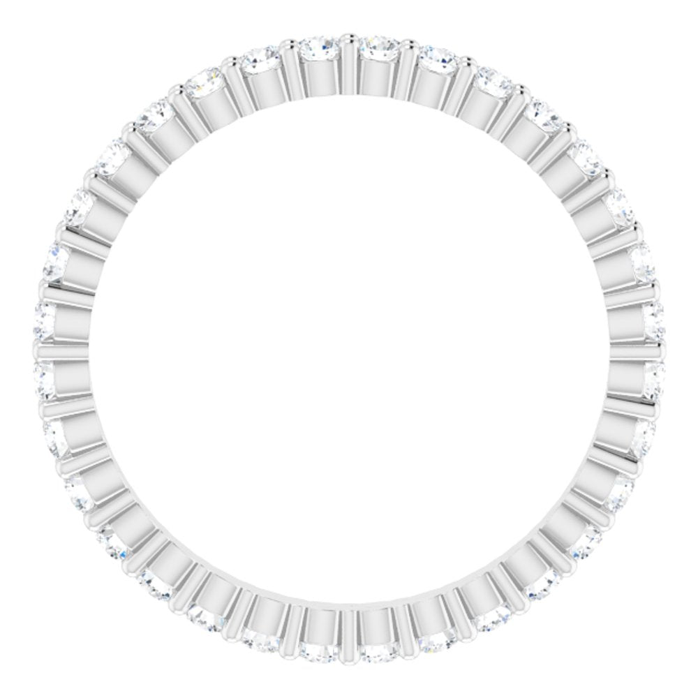14K White Gold 5/8 CTW Natural Diamond Eternity Band Size 6