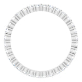 14K White Gold 5/8 CTW Natural Diamond Eternity Band Size 6