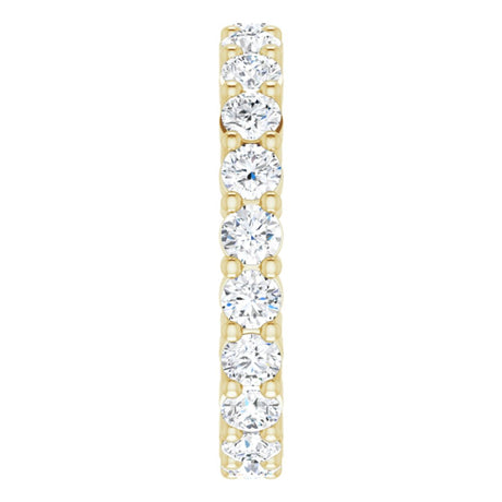 14K Yellow Gold 1 1/2 CTW Lab-Grown Diamond Eternity Band Size 6