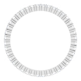 14K White 3/8 CTW Diamond Eternity Band Size 6