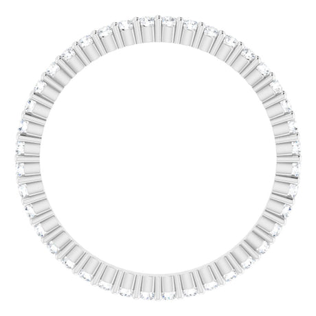 14K White 3/8 CTW Diamond Eternity Band Size 6