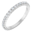 14K White 1/2 CTW Diamond Eternity Band Size 6