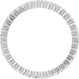 14K White 1/2 CTW Diamond Eternity Band Size 6