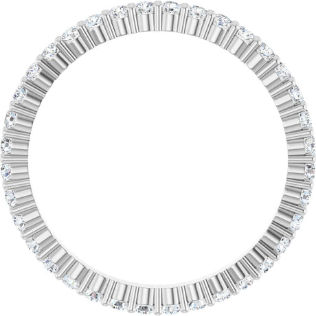 14K White 1/2 CTW Diamond Eternity Band Size 6