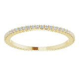 14K Yellow Gold 1/5 CTW Lab-Grown Diamond Eternity Band Size 6.5