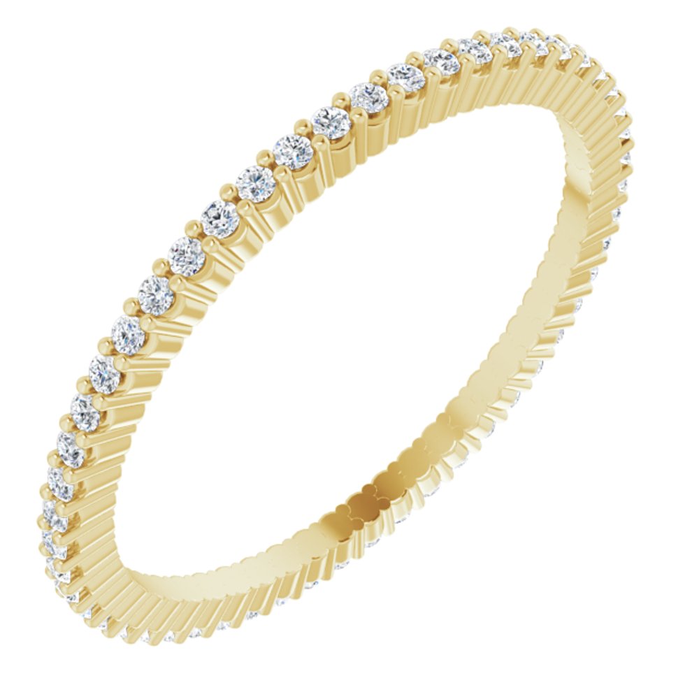 14K Yellow Gold 1/5 CTW Lab-Grown Diamond Eternity Band Size 6.5