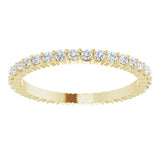 10K Yellow Gold 1/2 CTW Natural Diamond Eternity Band Size 6.5