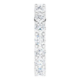 10K White Gold 2 3/4 CTW Natural Diamond Eternity Band Size 6.5