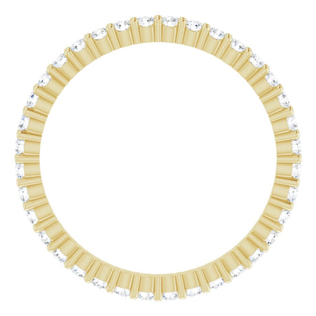 10K Yellow Gold 1/2 CTW Natural Diamond Eternity Band Size 6.5