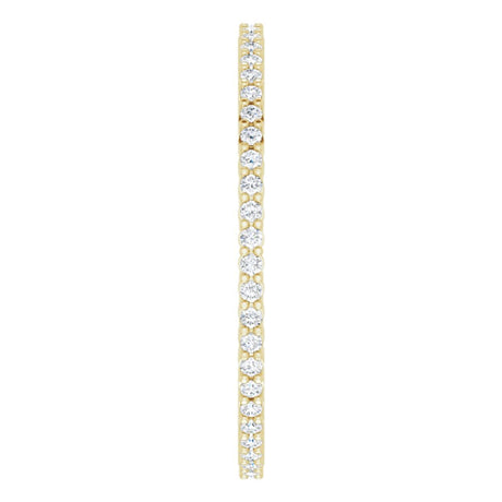 14K Yellow Gold 1/5 CTW Lab-Grown Diamond Eternity Band Size 6.5