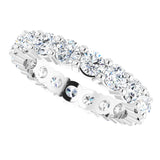 10K White Gold 2 3/4 CTW Natural Diamond Eternity Band Size 6.5