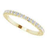 10K Yellow Gold 1/2 CTW Natural Diamond Eternity Band Size 6.5
