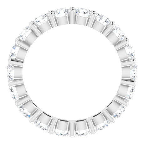 10K White Gold 2 3/4 CTW Natural Diamond Eternity Band Size 6.5