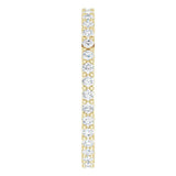 10K Yellow Gold 1/2 CTW Natural Diamond Eternity Band Size 6.5