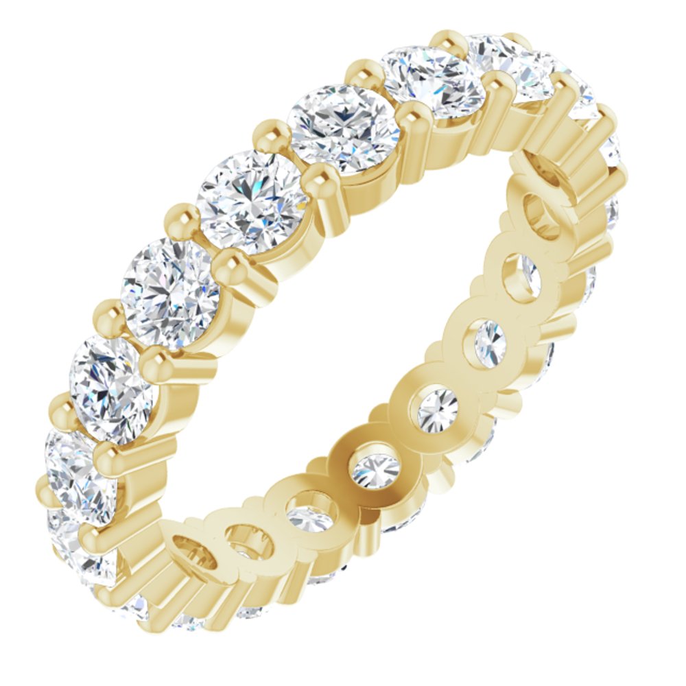 14K Yellow Gold 2 1/4 CTW Lab-Grown Diamond Eternity Band Size 6.5