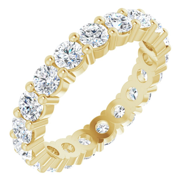 14K Yellow Gold 2 1/4 CTW Lab-Grown Diamond Eternity Band Size 6.5