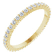 10K Yellow Gold 1/2 CTW Natural Diamond Eternity Band Size 6.5
