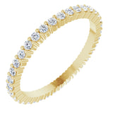 10K Yellow Gold 1/2 CTW Natural Diamond Eternity Band Size 6.5