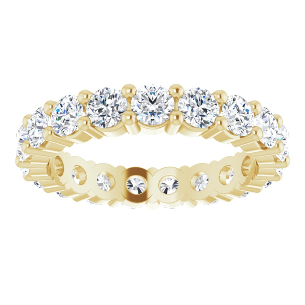 14K Yellow Gold 2 1/4 CTW Lab-Grown Diamond Eternity Band Size 6.5