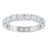 14K White 2 CTW Lab-Grown Diamond Eternity Band Size 6.5