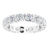 10K White Gold 2 3/4 CTW Natural Diamond Eternity Band Size 6.5