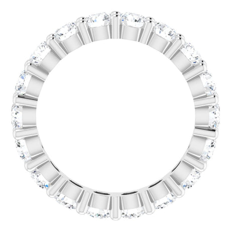 10K White Gold 2 1/6 CTW Natural Diamond Eternity Band Size 5.25