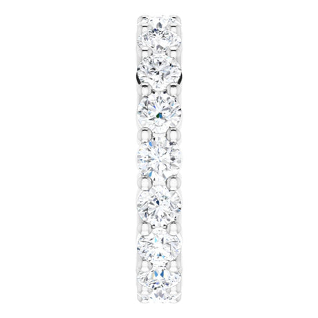 10K White Gold 2 1/6 CTW Natural Diamond Eternity Band Size 5.25