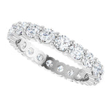 14K White 2 CTW Lab-Grown Diamond Eternity Band Size 6.5