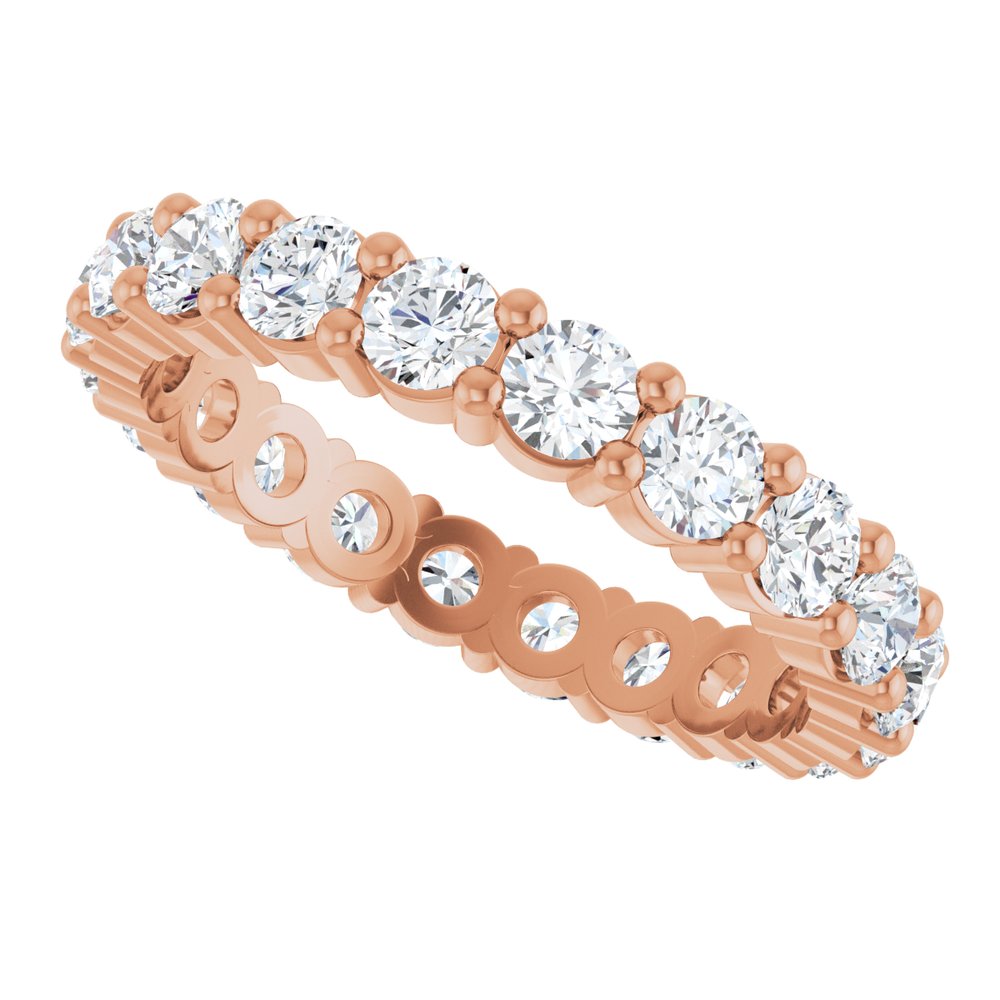 14K Rose 1 3/4 CTW Lab-Grown Diamond Eternity Band Size 4.5