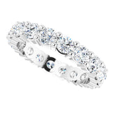 10K White Gold 2 1/6 CTW Natural Diamond Eternity Band Size 5.25