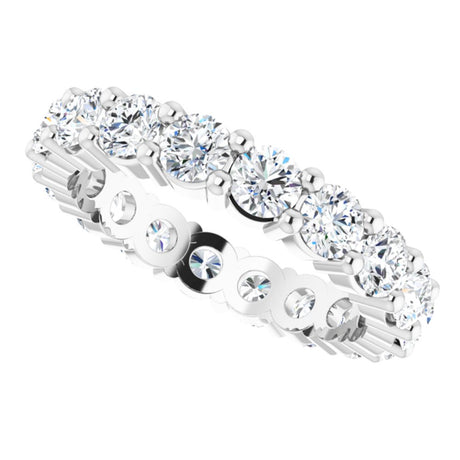 10K White Gold 2 1/6 CTW Natural Diamond Eternity Band Size 5.25