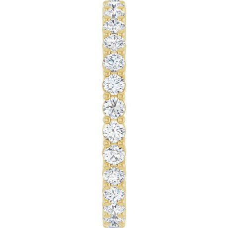 14K Yellow Gold 7/8 CTW Natural Diamond Eternity Band Size 7