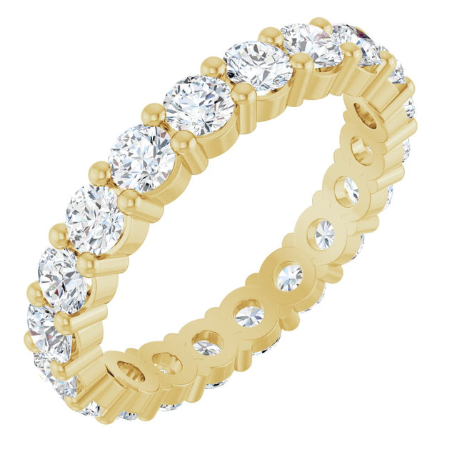 14K Yellow 2 CTW Lab-Grown Diamond Eternity Band Size 7