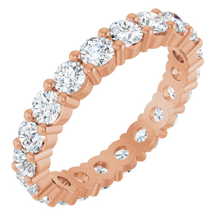 14K Rose 1 3/4 CTW Lab-Grown Diamond Eternity Band Size 4.5