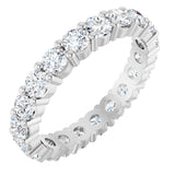 14K White 2 CTW Lab-Grown Diamond Eternity Band Size 6.5