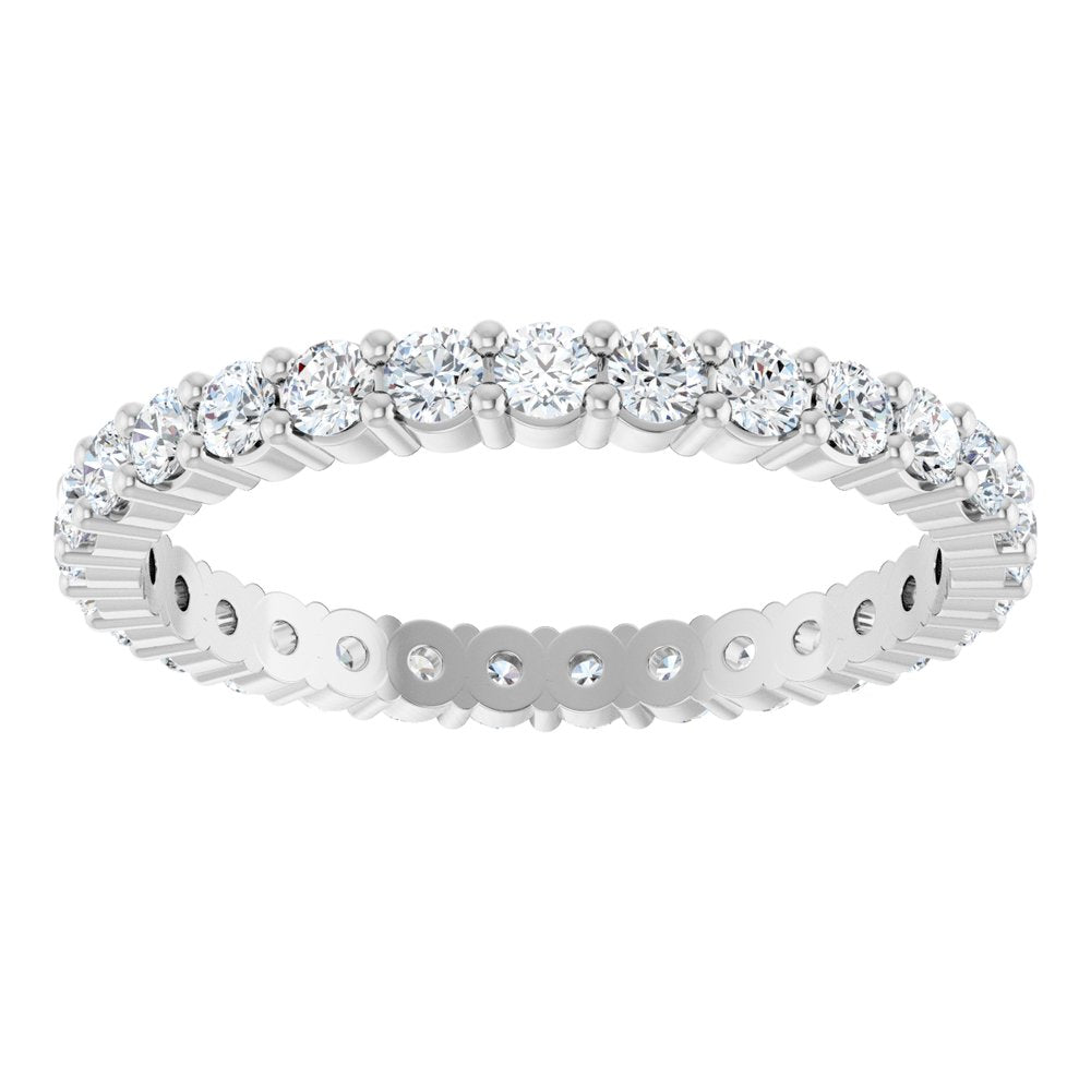 Platinum 3/4 CTW Natural Diamond Eternity Band Size 4.5