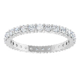 Platinum 7/8 CTW Diamond Round Eternity Band Size 7