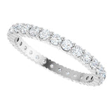 Platinum 3/4 CTW Natural Diamond Eternity Band Size 4.5