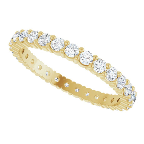 14K Yellow Gold 7/8 CTW Natural Diamond Eternity Band Size 7