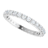 14K White Gold 9/10 CTW Lab-Grown Diamond Eternity Band Size 6