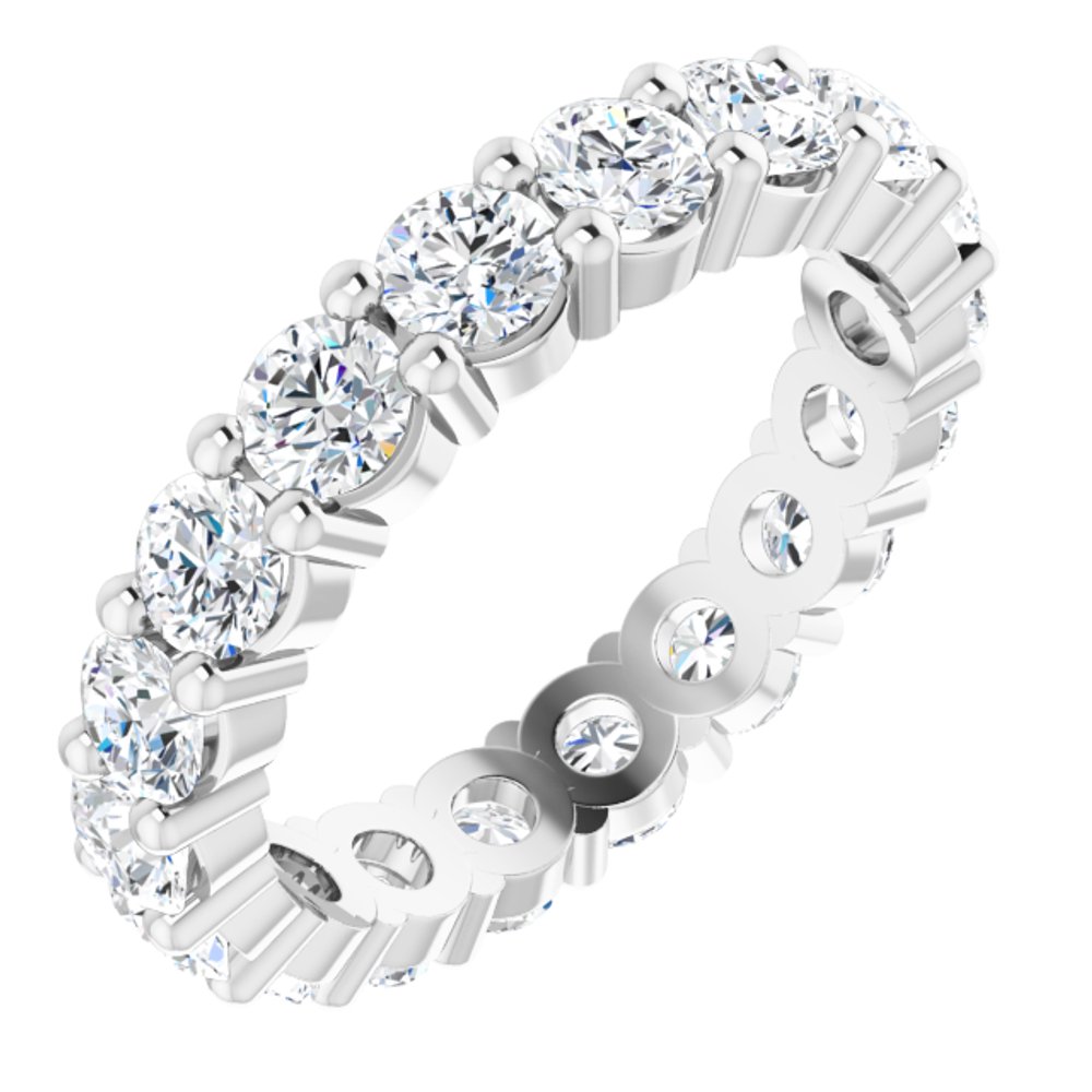 10K White Gold 2 1/6 CTW Natural Diamond Eternity Band Size 5.25