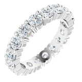 10K White Gold 2 1/6 CTW Natural Diamond Eternity Band Size 5.25