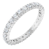 Platinum 7/8 CTW Diamond Round Eternity Band Size 7