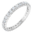 Platinum 3/4 CTW Natural Diamond Eternity Band Size 4.5