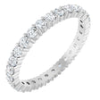 14K White 7/8 CTW Diamond Eternity Band Size 7